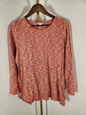Pure Jill Women’s Coral Space-Dye Long Sleeve Tee